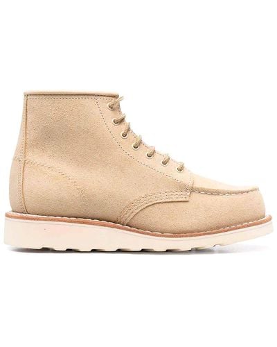 Red Wing Classic Moc Leather Ankle Boots - Natural