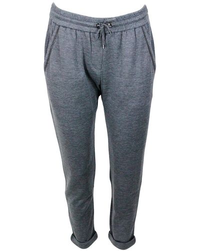 Brunello Cucinelli Cotton Tracksuit Bottom - Grey