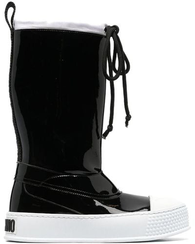Moschino Leather Boots - Black