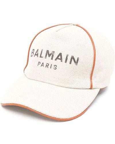 Balmain Cream Logo Cap - White