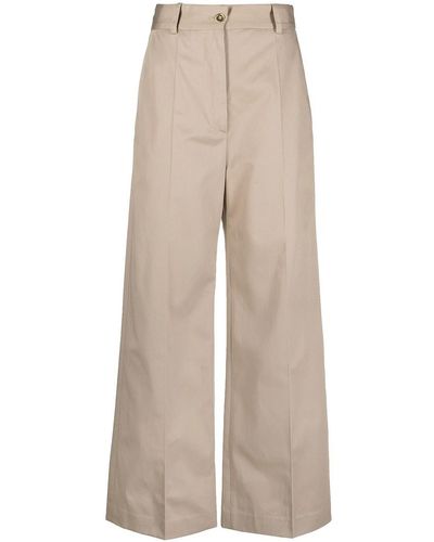 Patou Wide Leg Tailored Trousers - Natural