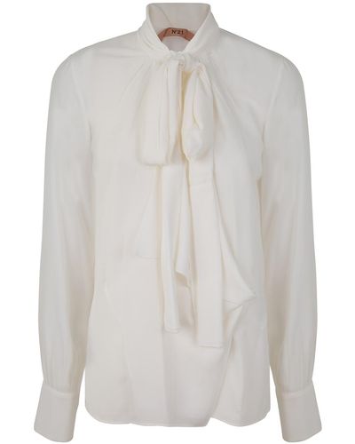 N°21 Shirt With Scarf - White