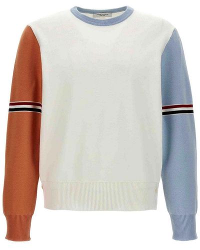 Thom Browne Rwb Sweater - White