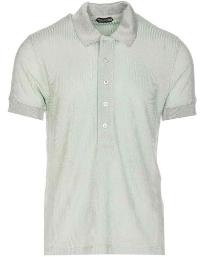 Tom Ford Mint Polo Frontal Buttons Regular - Green