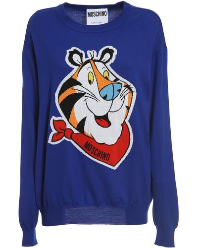 Moschino Tony The Tiger Sweater - Blue