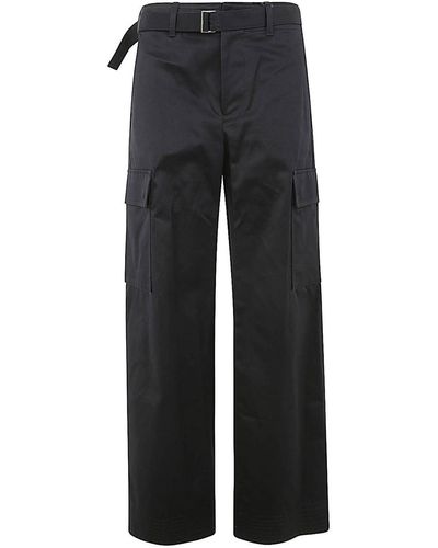 Sacai Cotton Chino Trousers - Black