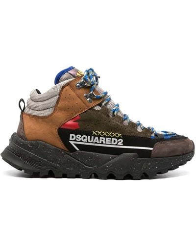 DSquared² Paneled Hiking Boots - Brown