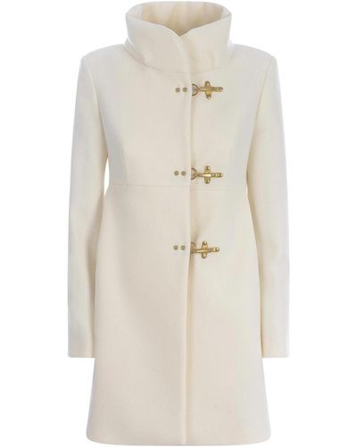 Fay Coat In Wool Blend - White