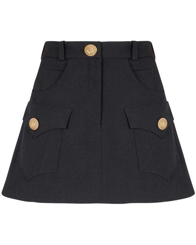 Balmain Western Mini Skirt - Black