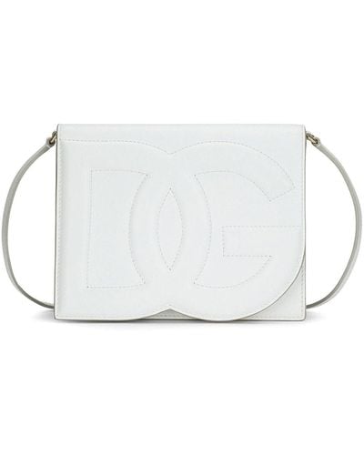 Dolce & Gabbana Leather Shoulder Bag - White