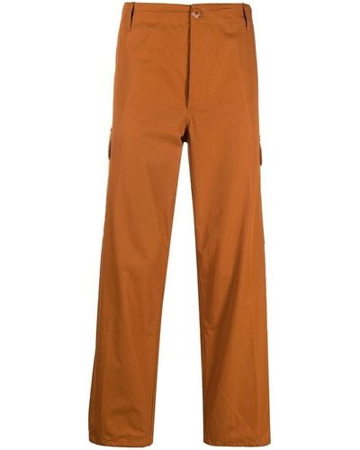 KENZO Straight-leg Cargo Trousers - Orange