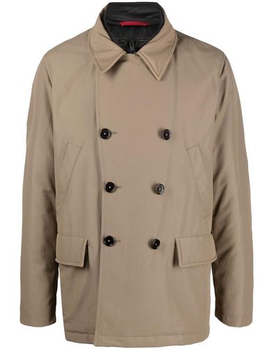 Fay Padded Double-breasted Jacket - Natural