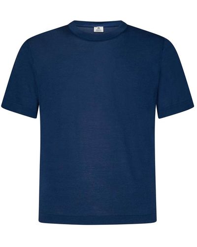 Luigi Borrelli Napoli Crew-neck T-shirt In Cotton Jersey - Blue