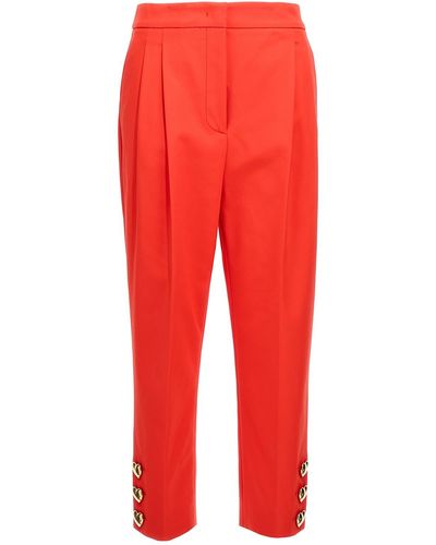 Moschino Heart Buttons Trousers - Red