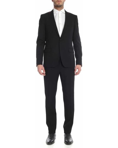 Karl Lagerfeld Single-breasted Suit With Single Button - Black
