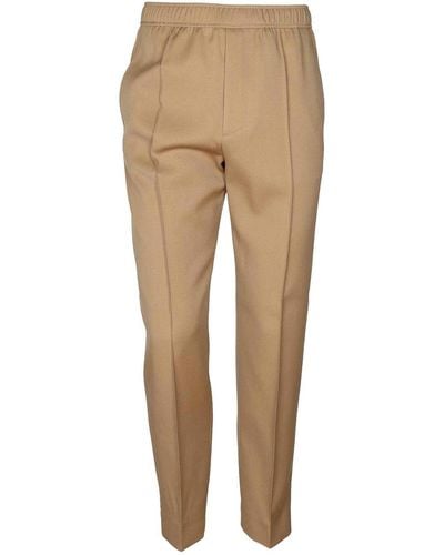 Lanvin Wool Trousers With Drawstring - Natural
