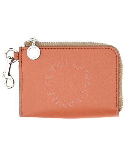 Stella McCartney Wallet With Logo - Orange