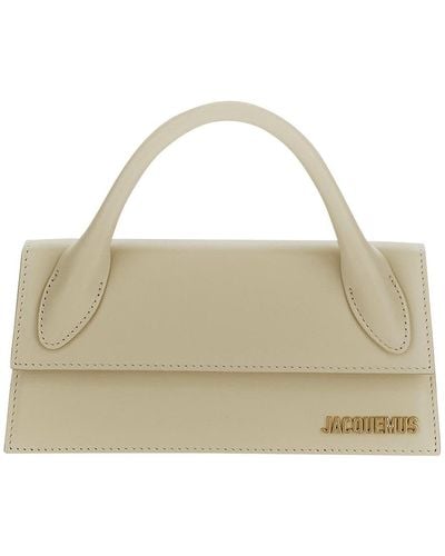 Jacquemus Handbag In Ivory With Reinforced Top - Metallic