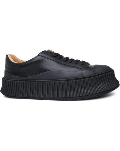 Jil Sander Leather Sneaker - Black