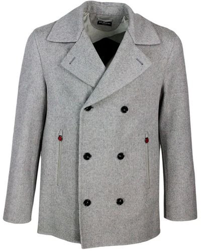 Kiton Cashmere Cloth Double-breasted Jacket - Gray