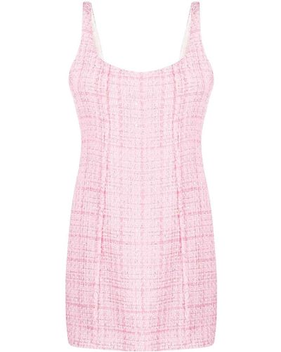 Gcds Backless Tweed Minidress - Pink