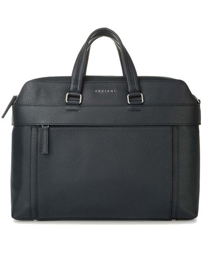 Orciani Micron Leather Bag - Black