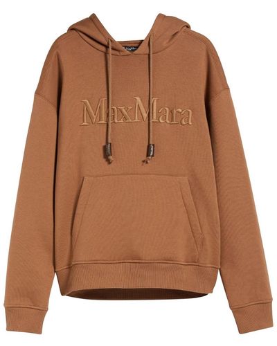Max Mara Jersey Sweatshirt With Embroidery - Brown