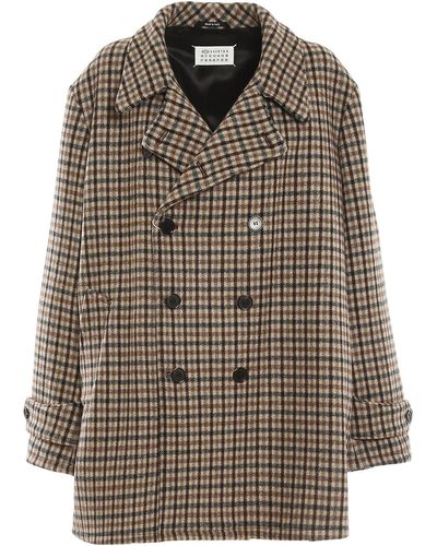 Maison Margiela Double-breasted Wool Peacoat - Brown