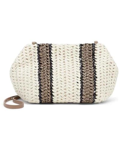 Brunello Cucinelli Crochet Bag - White