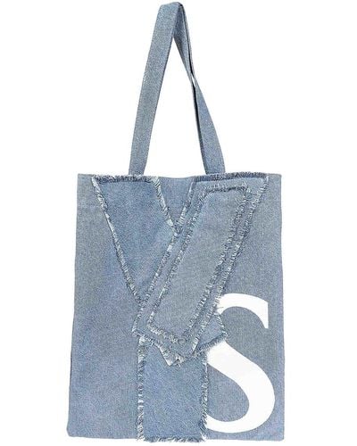 Yohji Yamamoto Shopping Bag In Blue Denim