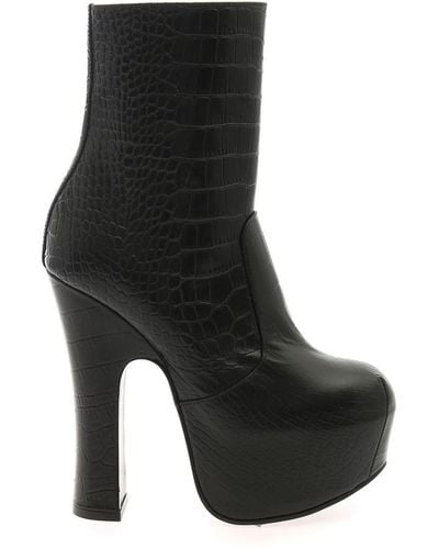 Vivienne Westwood Elevated Ankle Boots In - Black