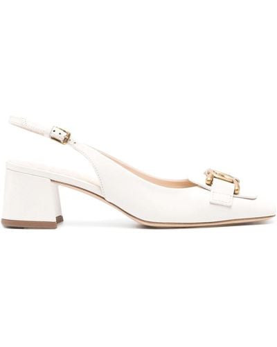 Tod's Slingback Buckle Detail - Natural