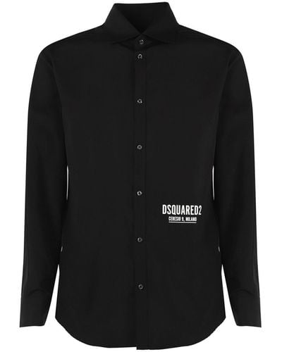 DSquared² Cotton Poplin Shirt - Black