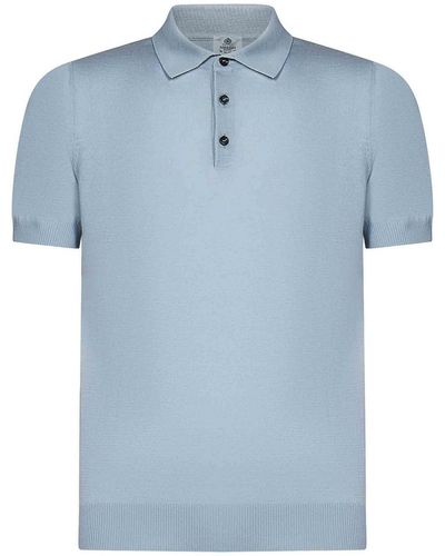 Luigi Borrelli Napoli Short-sleeved Polo Shirt - Blue