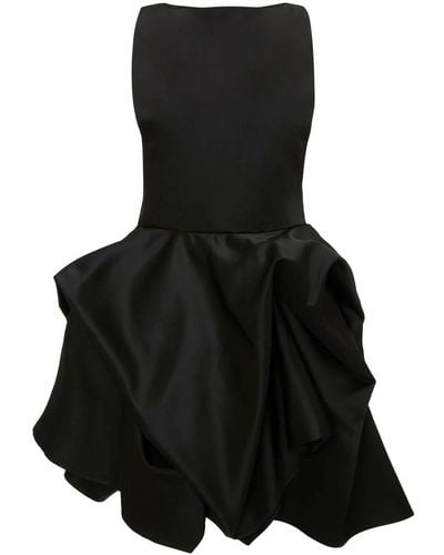 JW Anderson Asymmetric Peplum Mini Dress - Black