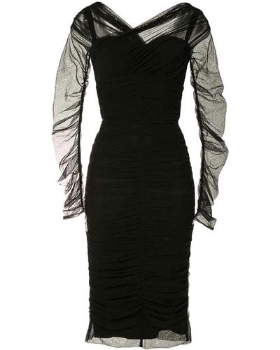Dolce & Gabbana Cotton Blend Midi Dress - Black