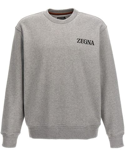Zegna Logo Sweatshirt - Gray