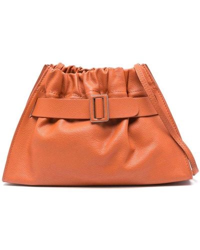 Boyy Scrunchy Satchel Soft Leather Shoulder Bag - Orange