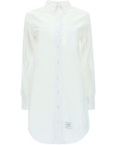 Thom Browne Cotton Shirt Dress - White