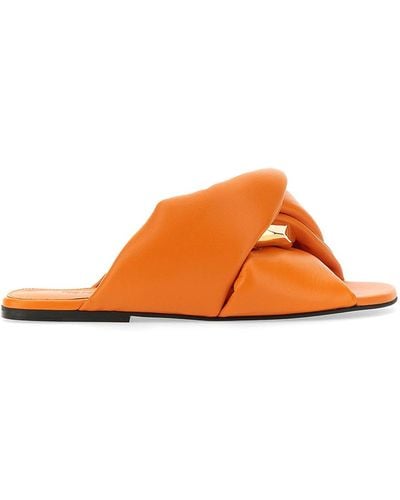 JW Anderson Sandal Slide Chain Twist - Orange