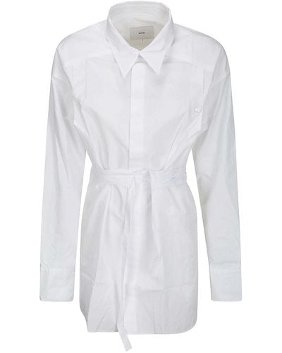 Setchu Shirt With Belt - White