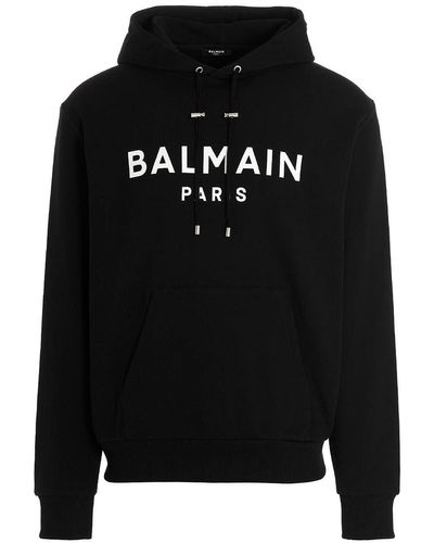 Balmain Paris Logo Hoodie - Black
