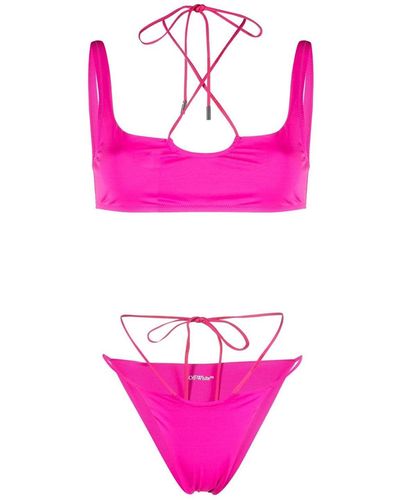 Off-White c/o Virgil Abloh Logo-print Bikini - Pink