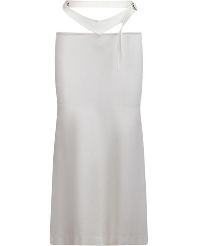 The Attico Cut-out Detail Mid Dress - White