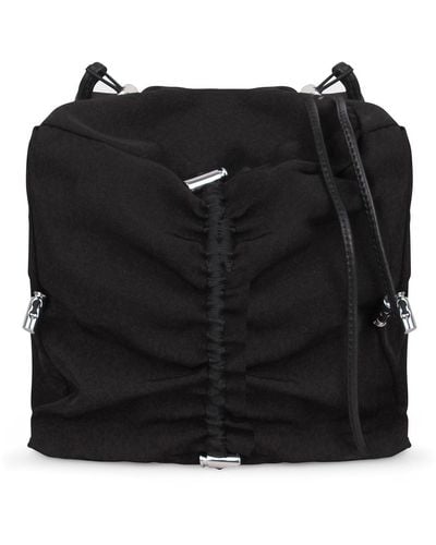 Kara Shoulder Bag With Drawstring - Black