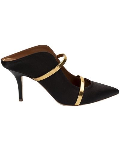 Malone Souliers Maureen 70mm Mules In And Gold - Black