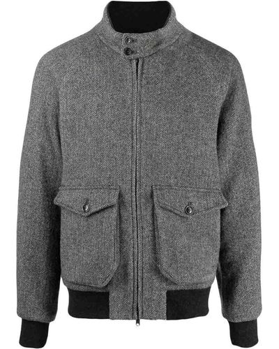 Baracuta G9 Af Pocket Pattern Wool - Gray