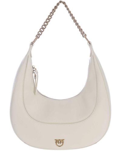 Pinko Bag In Soft Leather - White