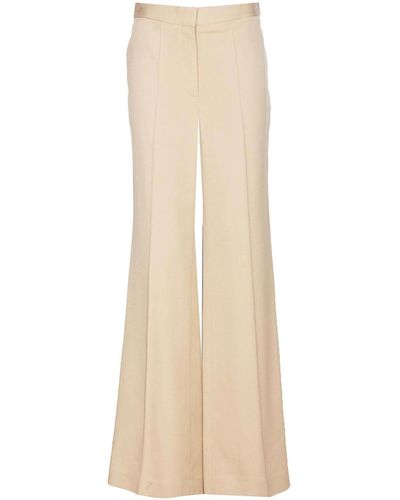 Stella McCartney Trousers Zip And Hooks Wide Model - Natural