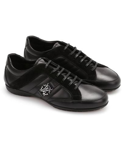 Roberto Cavalli Leather Sneakers - Black